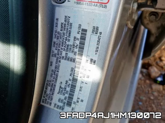 3FADP4AJ1HM130072 фото 2