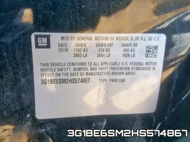3G1BE6SM2HS574867 фото 2