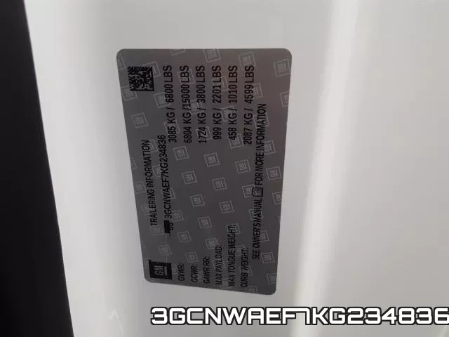 3GCNWAEF7KG234836 фото 2