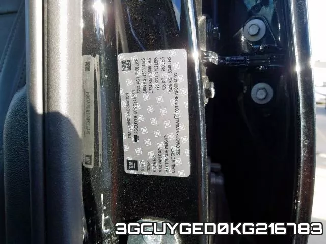 3GCUYGED0KG216783 фото 2