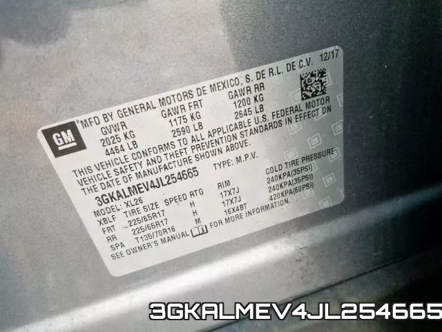 3GKALMEV4JL254665 фото 2