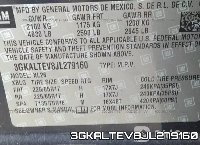 3GKALTEV8JL279160 фото 10