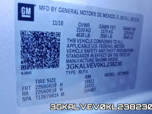 3GKALVEV0KL238230 фото 2