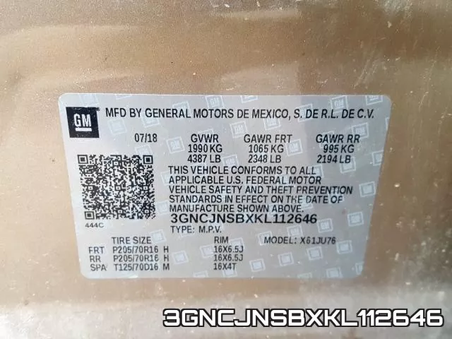 3GNCJNSBXKL112646 фото 2
