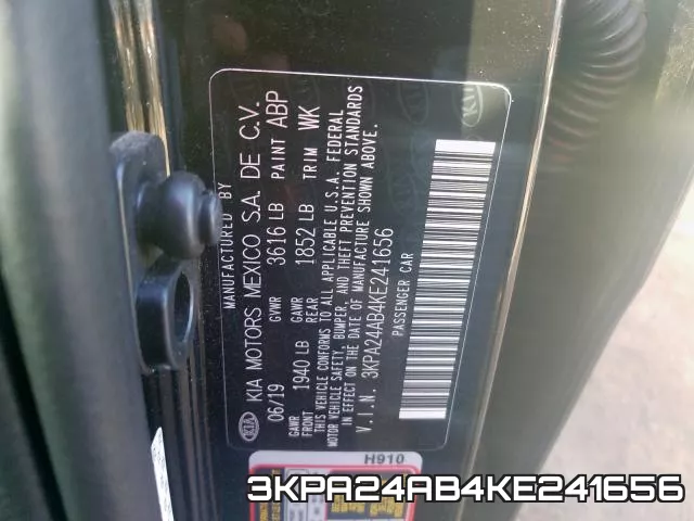 3KPA24AB4KE241656 фото 2
