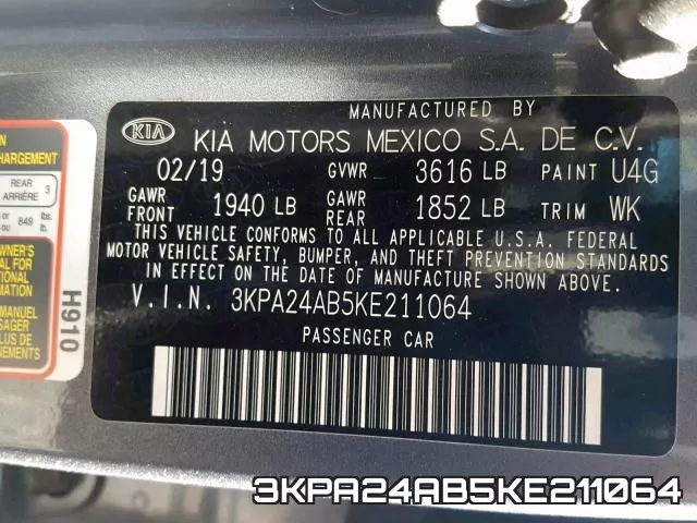 3KPA24AB5KE211064 фото 2