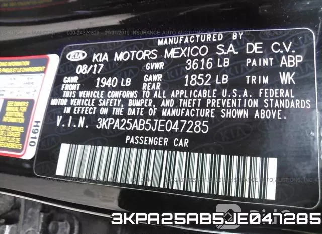 3KPA25AB5JE047285 фото 10