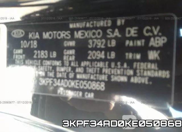 3KPF34AD0KE050868 фото 10