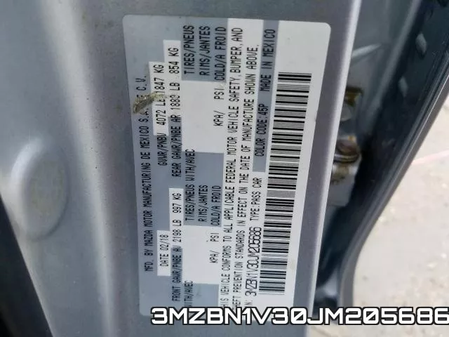 3MZBN1V30JM205686 фото 2