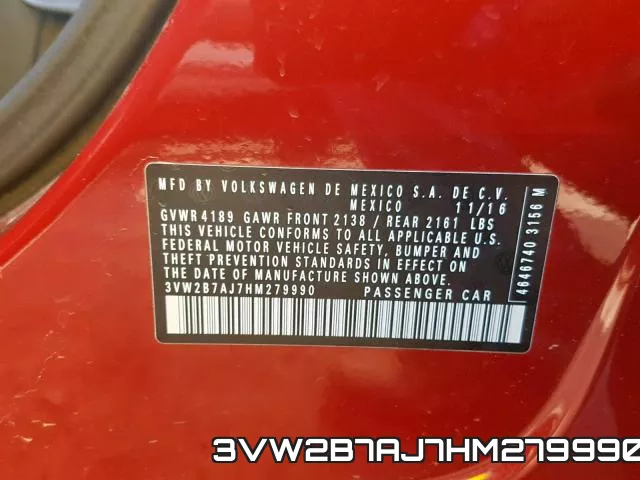 3VW2B7AJ7HM279990 фото 2