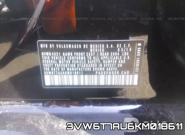 3VW6T7AU6KM018611 фото 10