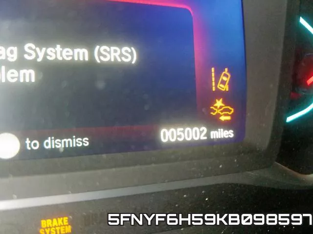 5FNYF6H59KB098597 фото 9