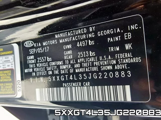 5XXGT4L35JG220883 фото 2