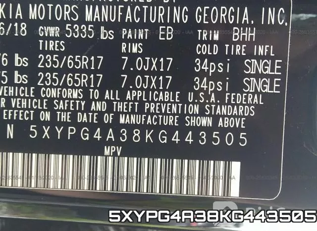 5XYPG4A38KG443505 фото 10