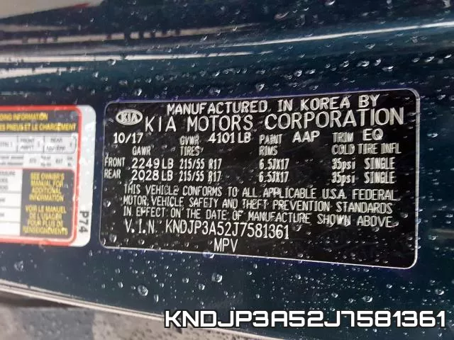 KNDJP3A52J7581361 фото 2