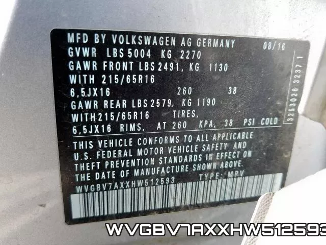 WVGBV7AXXHW512593 фото 2