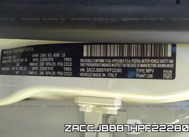 ZACCJBBB7HPF22280 фото 10