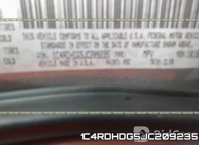 1C4RDHDG5JC209235 фото 9