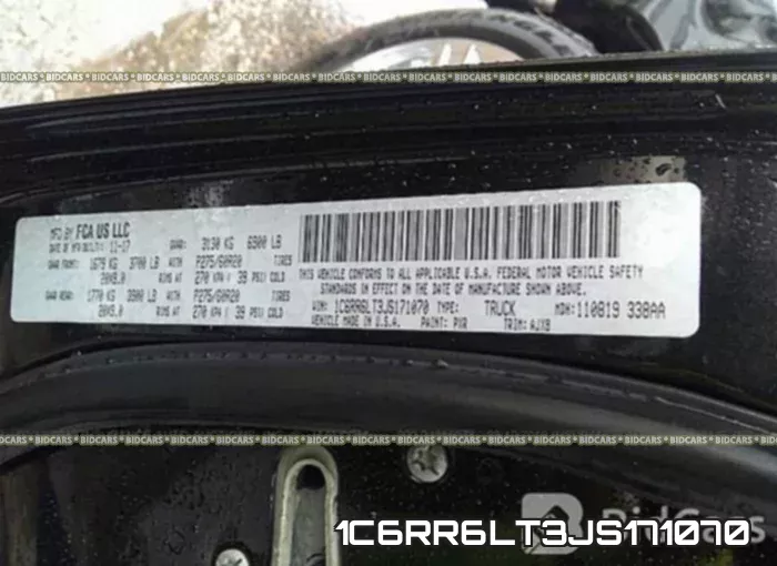 1C6RR6LT3JS171070 фото 10