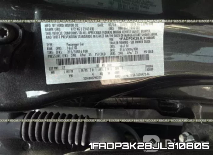 1FADP3K28JL310805 фото 10