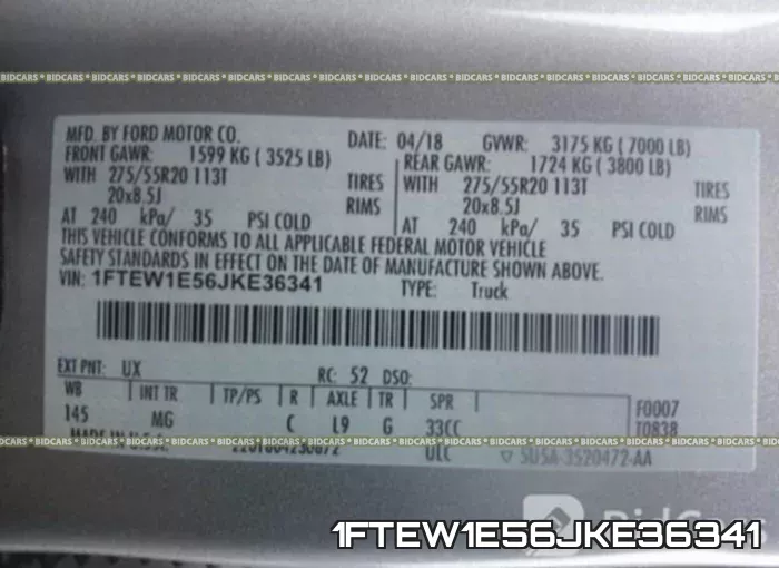 1FTEW1E56JKE36341 фото 10