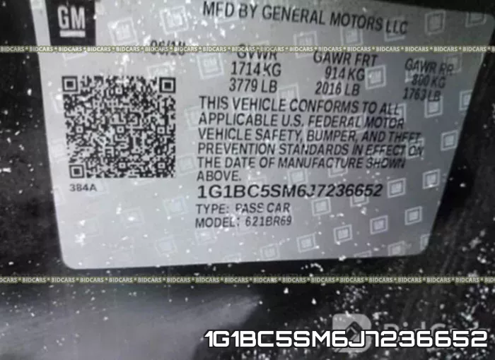 1G1BC5SM6J7236652 фото 9