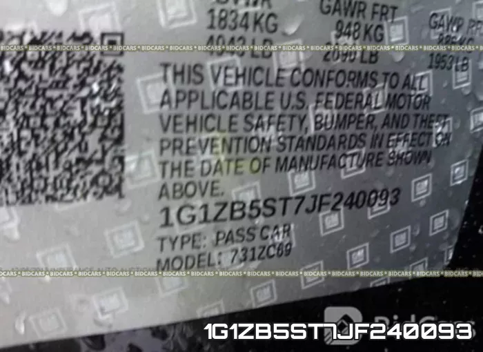 1G1ZB5ST7JF240093 фото 10