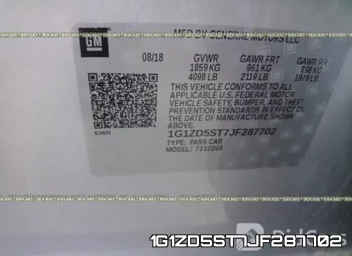 1G1ZD5ST7JF287702 фото 10