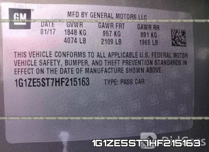 1G1ZE5ST7HF215163 фото 10