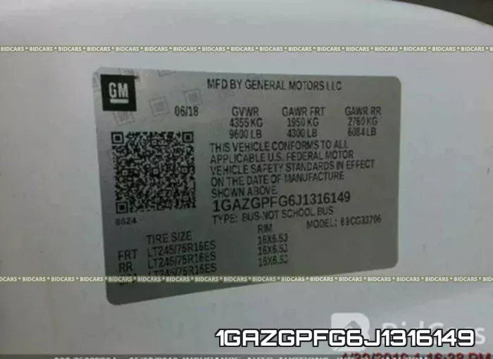 1GAZGPFG6J1316149 фото 9