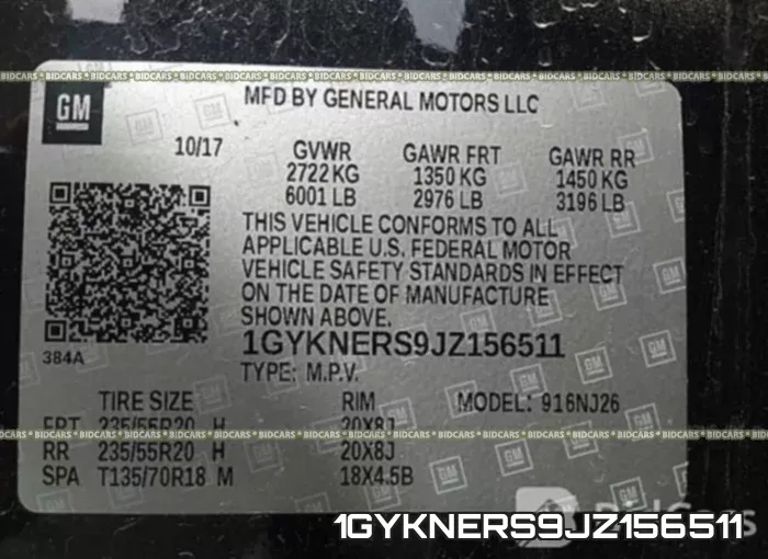 1GYKNERS9JZ156511 фото 10