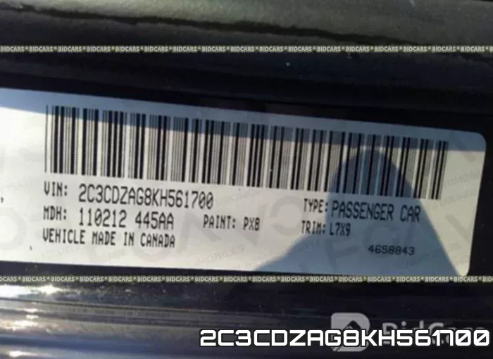 2C3CDZAG8KH561700 фото 10