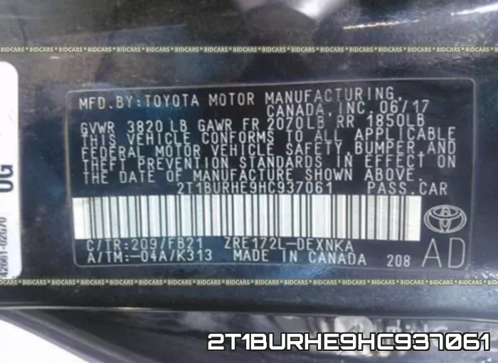 2T1BURHE9HC937061 фото 10
