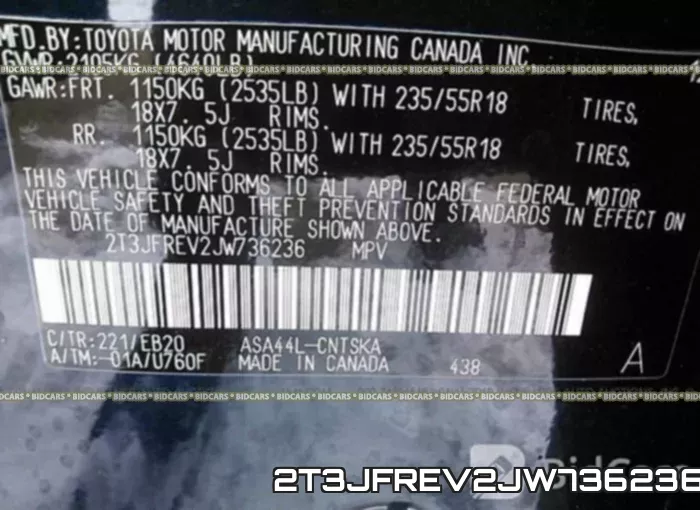 2T3JFREV2JW736236 фото 10