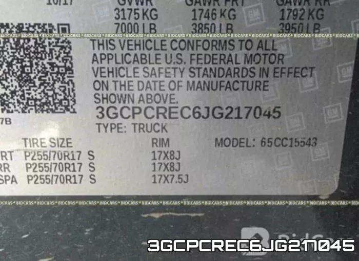 3GCPCREC6JG217045 фото 10