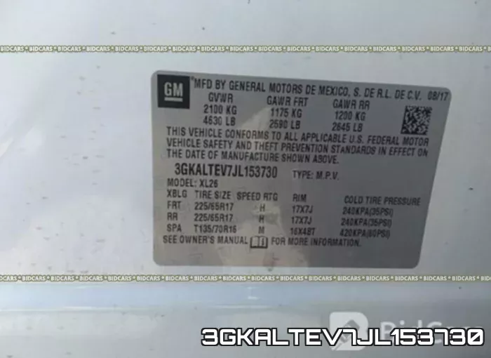 3GKALTEV7JL153730 фото 10