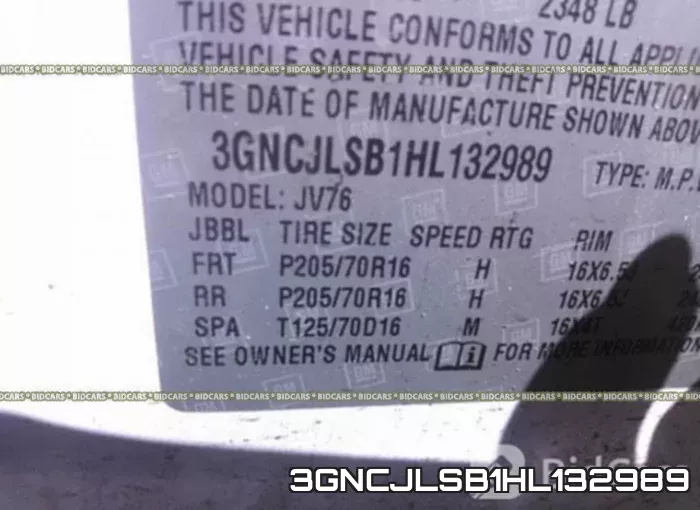 3GNCJLSB1HL132989 фото 10