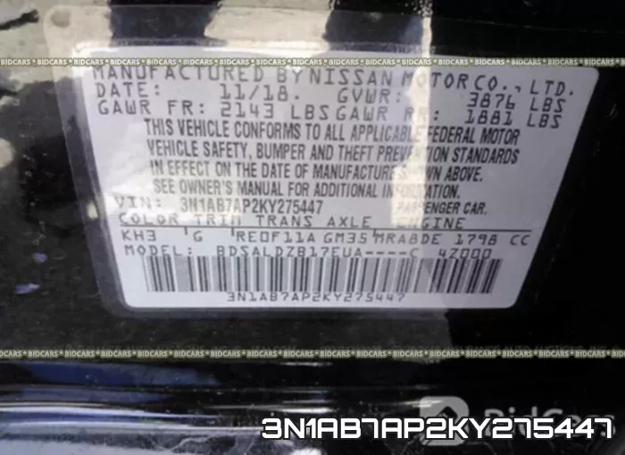 3N1AB7AP2KY275447 фото 10