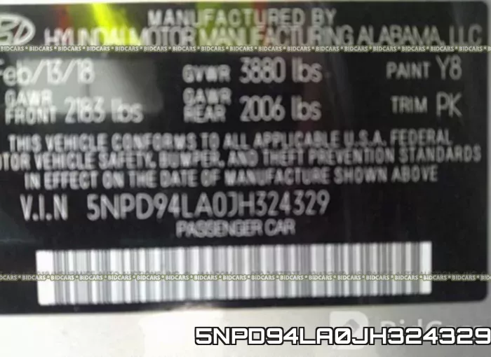 5NPD94LA0JH324329 фото 9