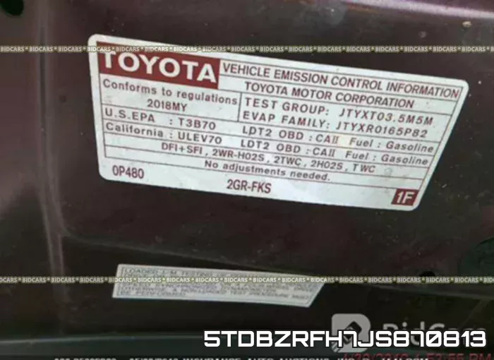 5TDBZRFH7JS870813 фото 9