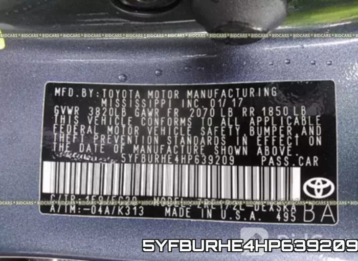 5YFBURHE4HP639209 фото 10