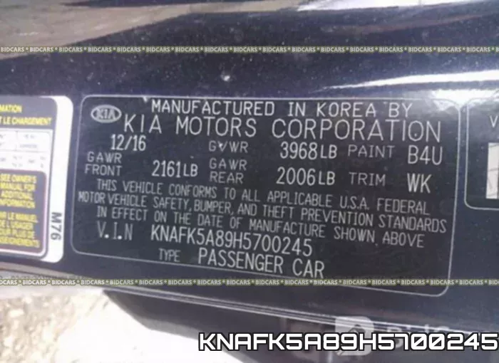 KNAFK5A89H5700245 фото 10