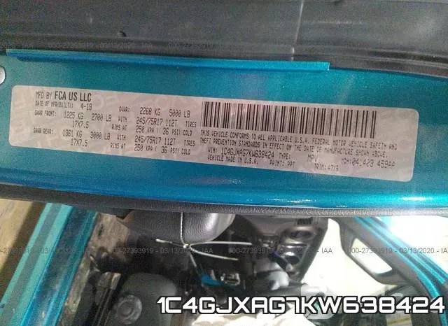 1C4GJXAG7KW638424 фото 10