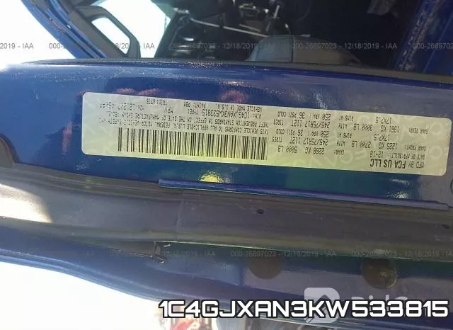 1C4GJXAN3KW533815 фото 10
