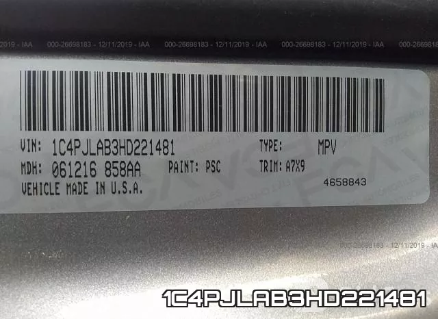 1C4PJLAB3HD221481 фото 10