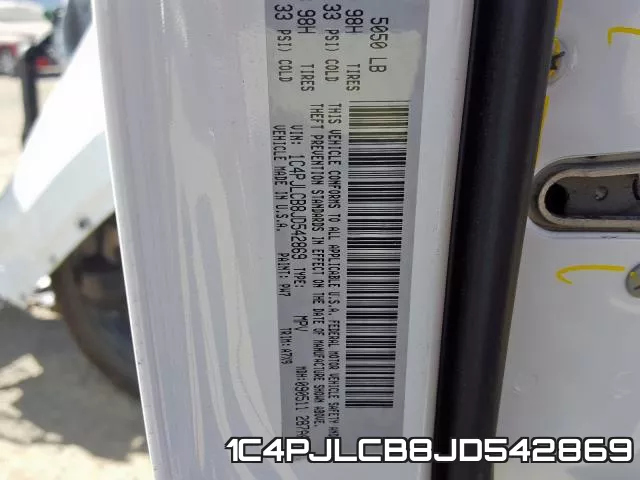 1C4PJLCB8JD542869 фото 2