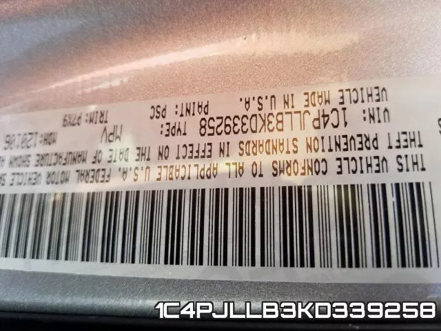 1C4PJLLB3KD339258 фото 2