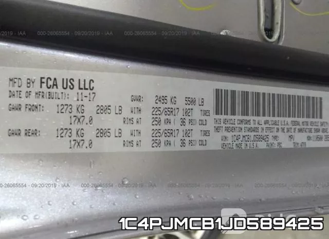 1C4PJMCB1JD589425 фото 10