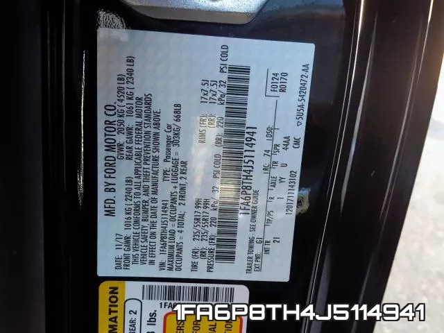 1FA6P8TH4J5114941 фото 2