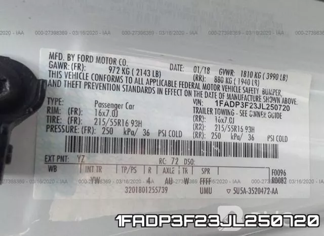 1FADP3F23JL250720 фото 10